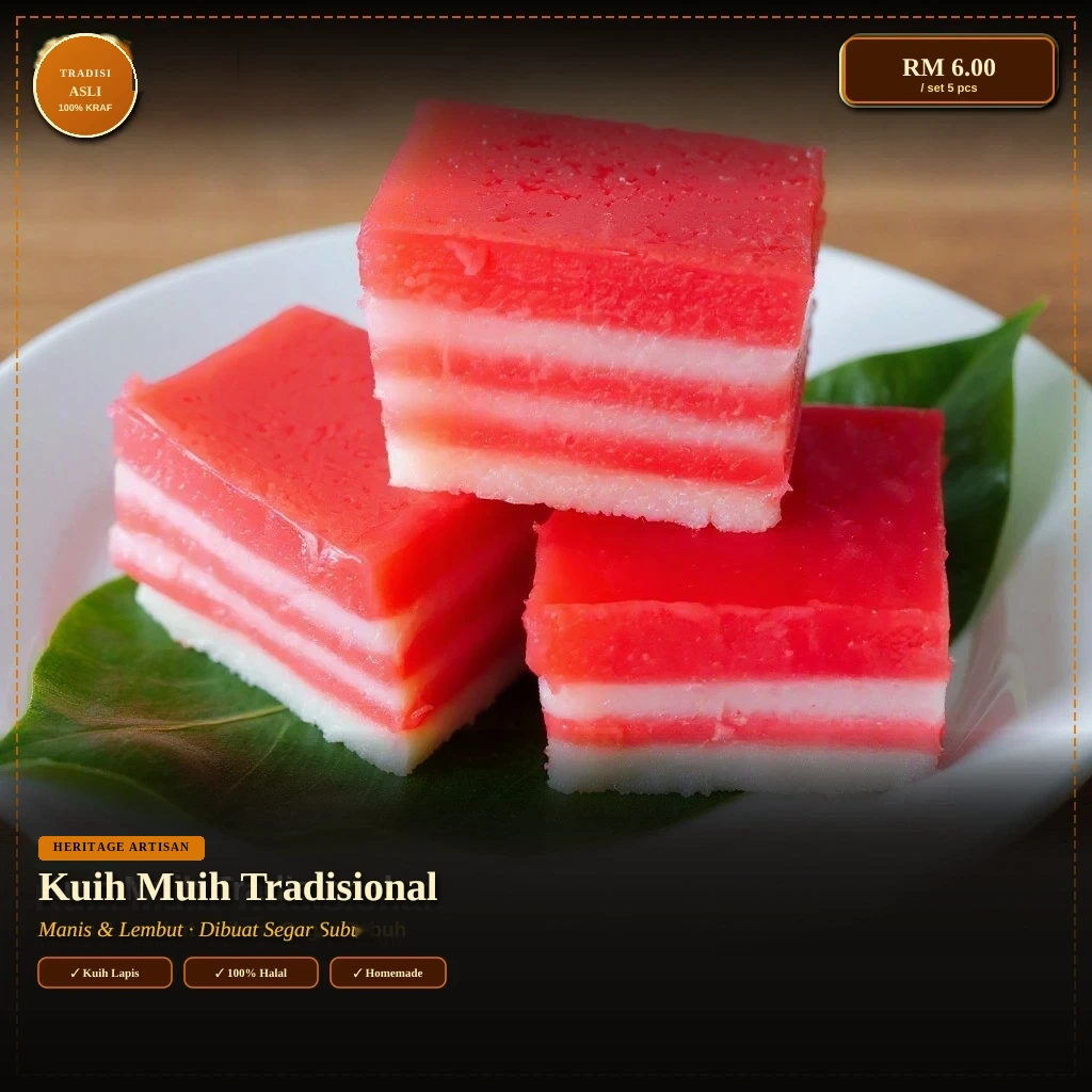 Poster Kuih tradisional dijana oleh Karya